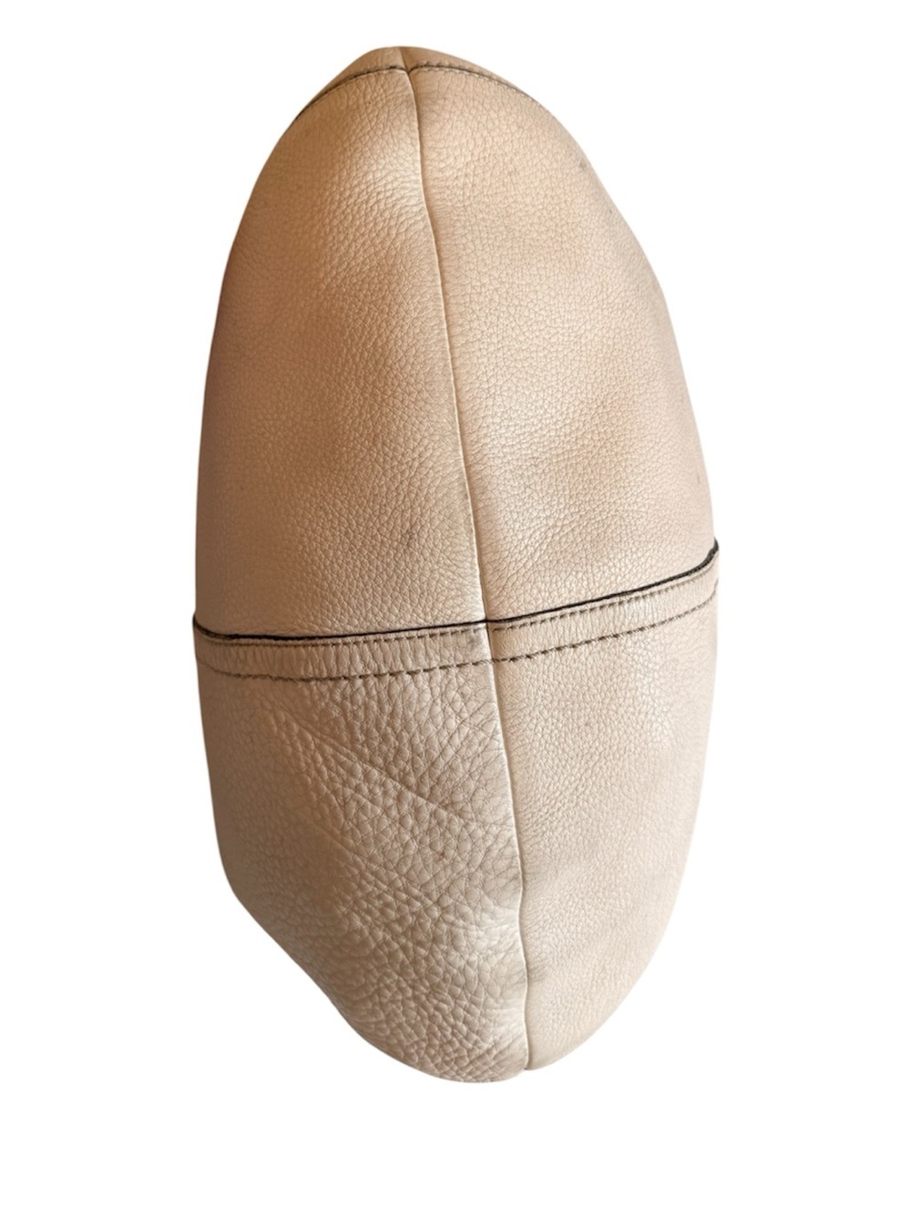 COACH Pebble Leather Hobo Bag in Cream/white with Brown Strap - Picture 8 of 10